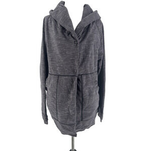 Lululemon Women's Heather Marled Black Find Your Centre Wrap Jacket Size 6
